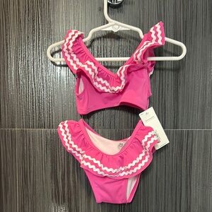 Janie and Jack Pink Ruffled Bikini Swimwear